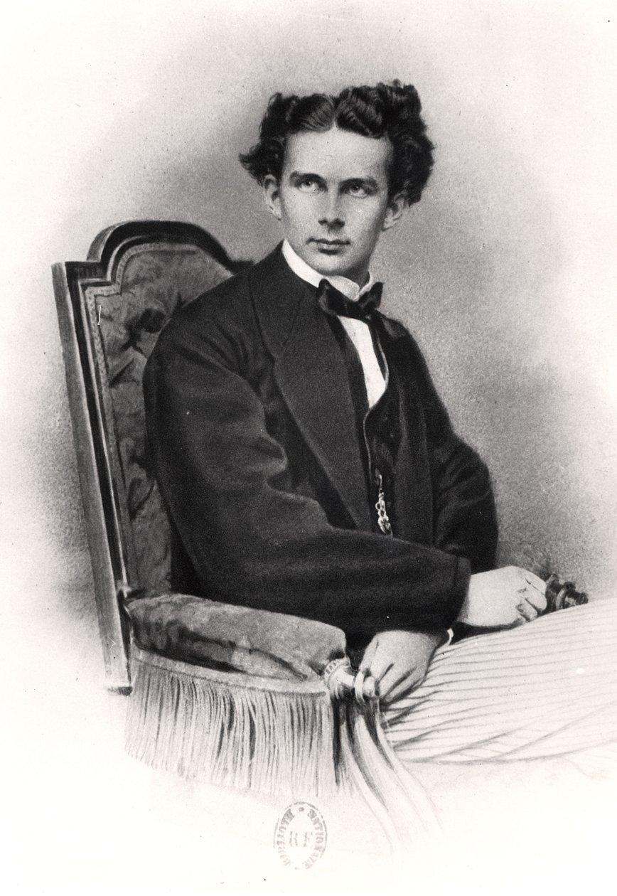 Ludwig II (1845-86) af Bayern, ca. 1870 af French School