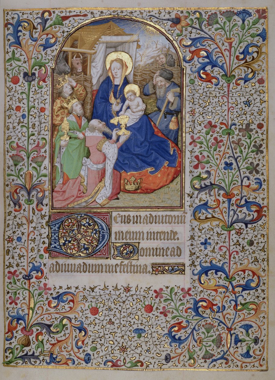 MS.McClean.81.f68r Tilbedelse af Magi, franske Horae af French School
