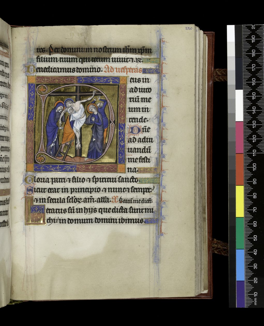 MS 300 f.220r, folio fra Psalter and Hours of Isabella of France, Paris, ca. 1265-70 af French School