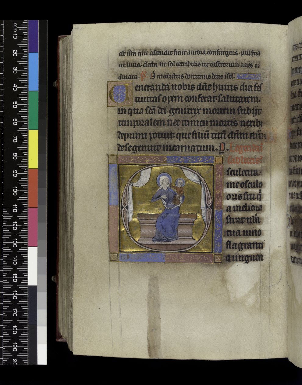 MS 300 f.284v, Sange, fra Psalter and Hours of Isabella of France, Paris, c.1265-70 (pen & blæk og tempera på pergament) af French School