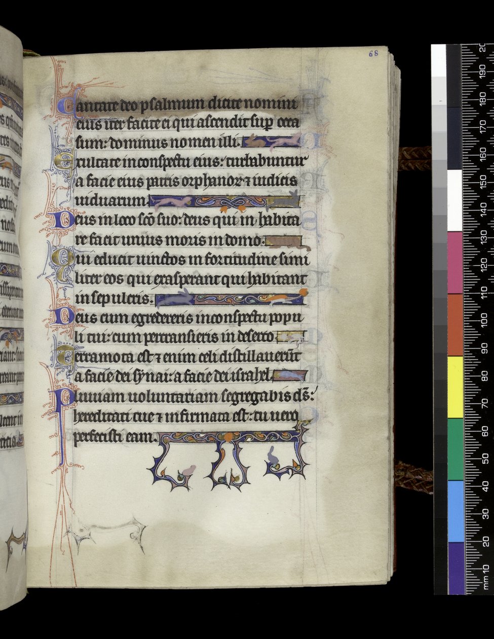 MS 300 f.68r, folio fra Psalter and Hours of Isabella of France, Paris, ca. 1265-70 af French School