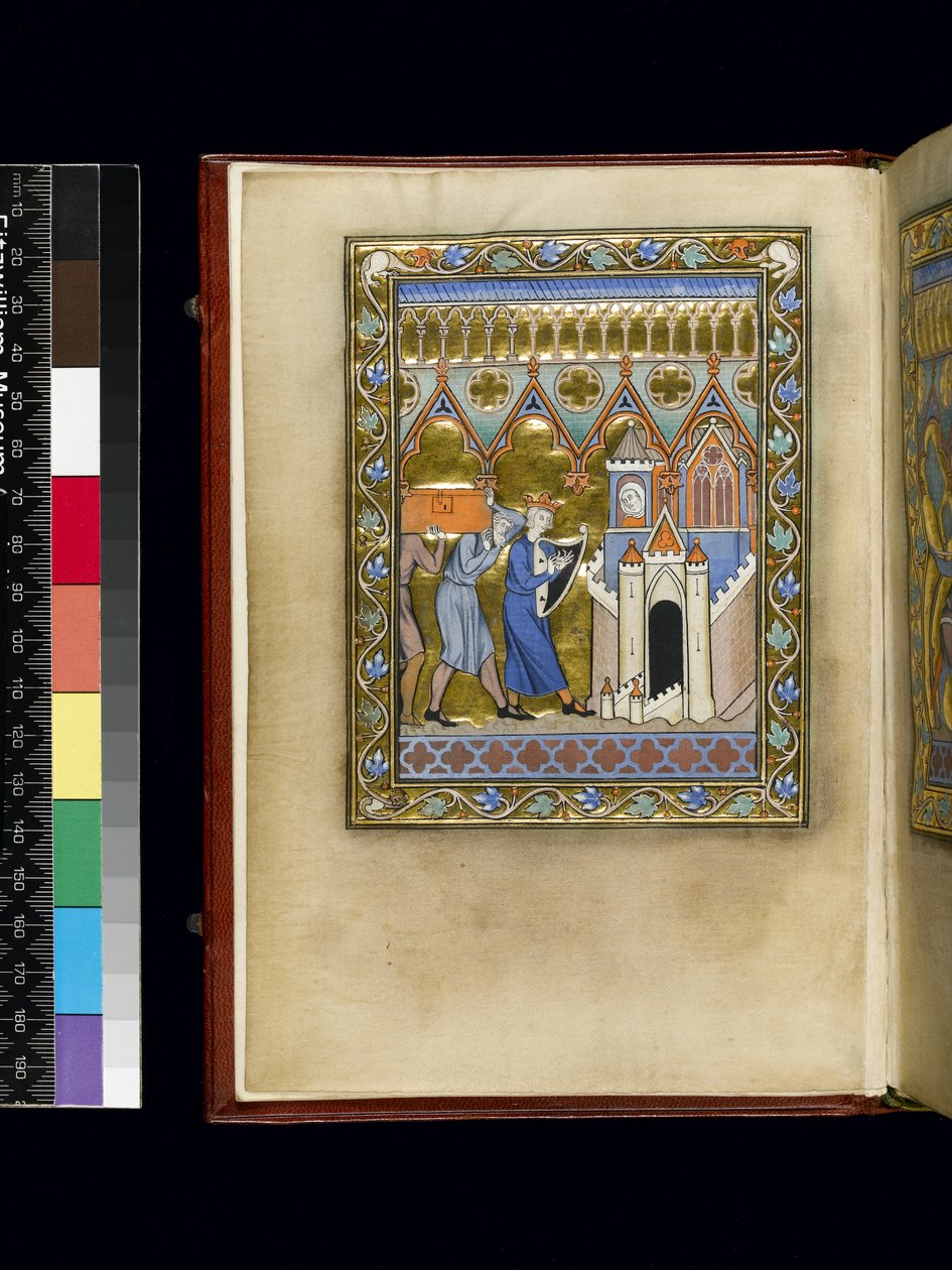 MS 300 f.Iv, folio fra Psalter and Hours of Isabella of France, Paris, ca. 1265-70 af French School