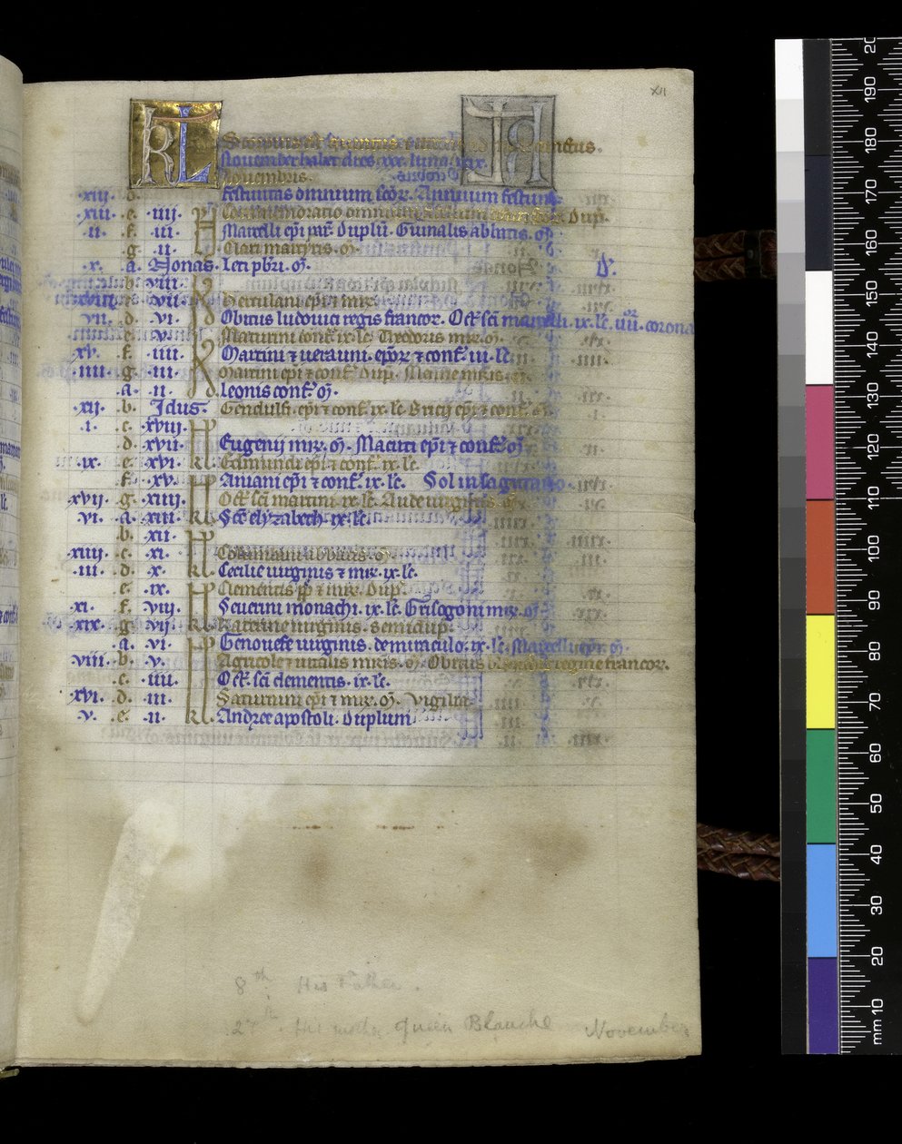 MS 300 f.XIIr, fra Psalter and Hours of Isabella of France, Paris, ca. 1265-70 (pen & blæk og tempera på pergament) af French School