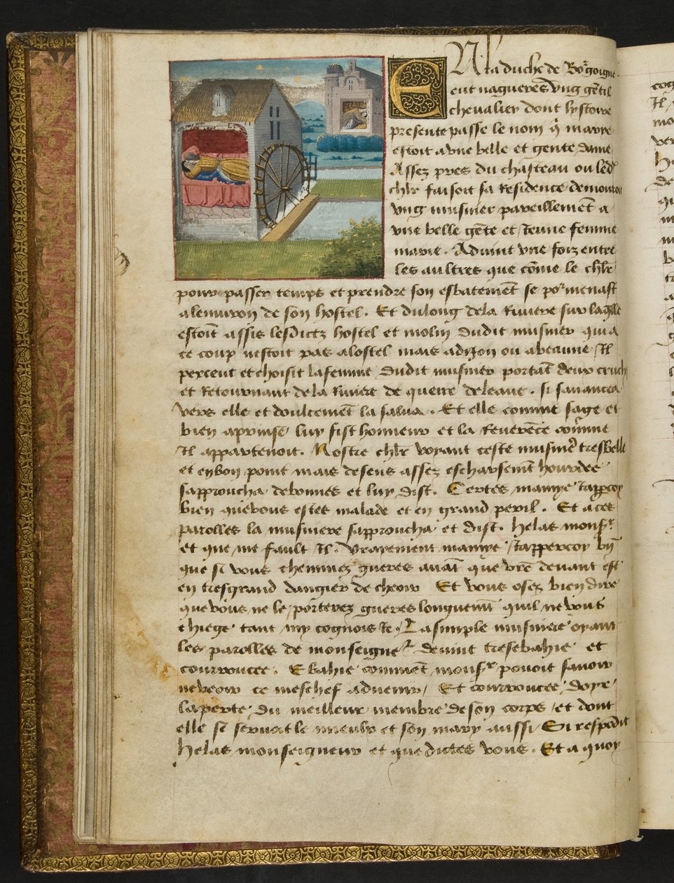 MS Hunter 252 008v Side fra Hundred New News, c.1461-62 af French School