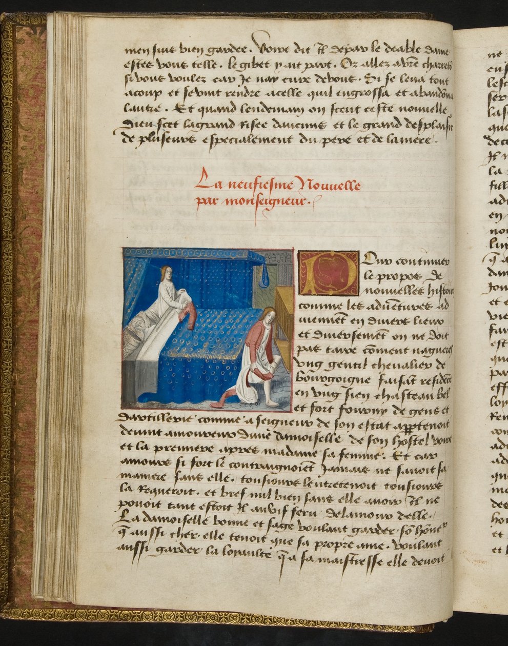 MS Hunter 252 020v Side fra Hundred New News, c.1461-62 af French School