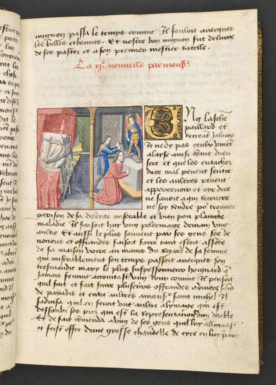 MS Hunter 252 025r Side fra Hundred New News, c.1461-62 af French School
