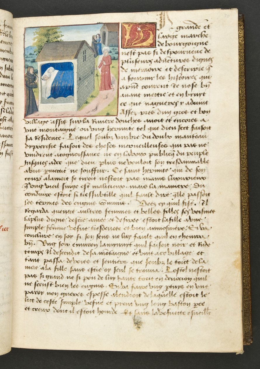 MS Hunter 252 030r Side fra Hundred New News, c.1461-62 af French School