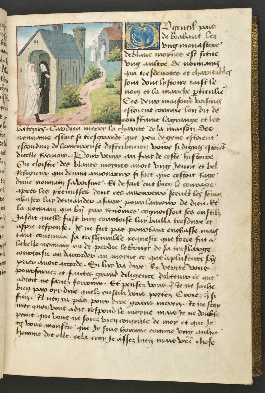 MS Hunter 252 033r Side fra Hundred New News, c.1461-62 af French School