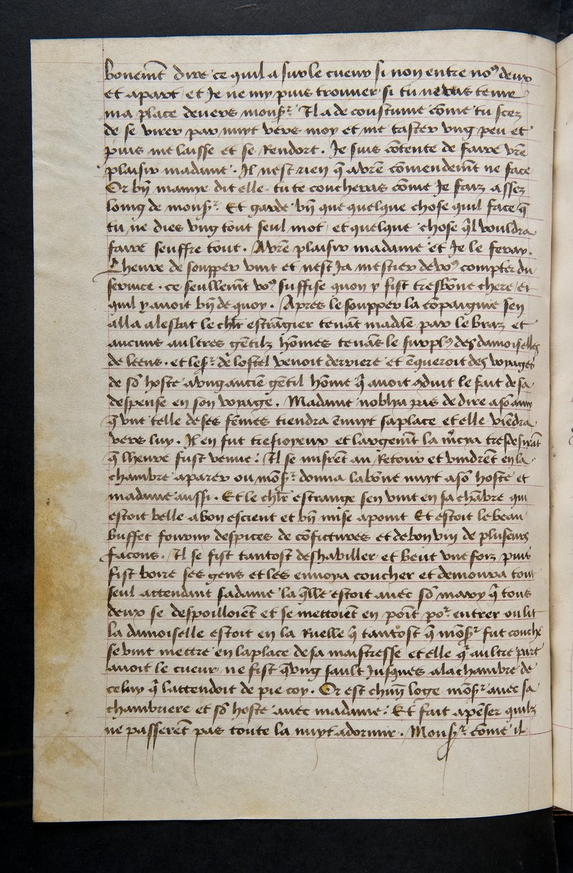 MS Hunter 252 088v Side fra Hundred New News, c.1461-62 af French School