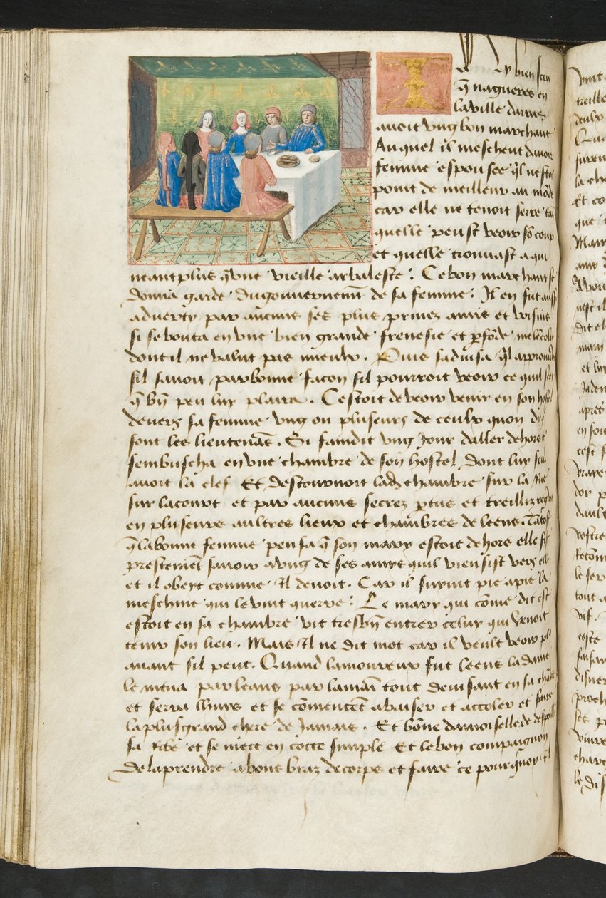 MS Hunter 252 113v Side fra Cent Nouvelles Nouvelles, c.1461-62 af French School
