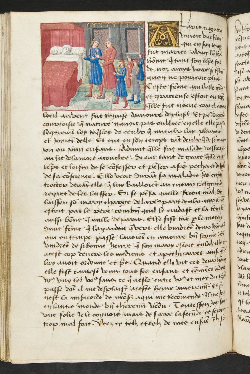 MS Hunter 252 116v Side fra Cent Nouvelles Nouvelles, c.1461-62 af French School