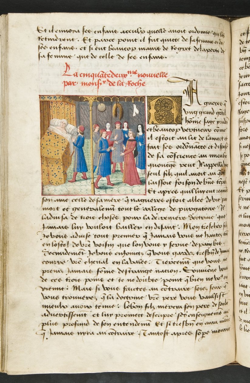 MS Hunter 252 117v Side fra Cent Nouvelles Nouvelles, c.1461-62 af French School
