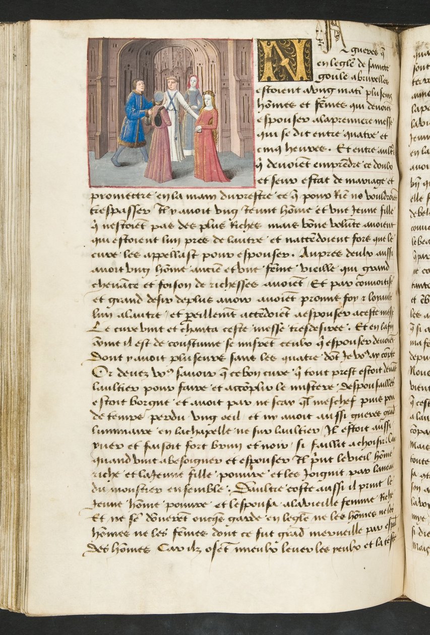 MS Hunter 252 120v Side fra Cent Nouvelles Nouvelles, c.1461-62 af French School
