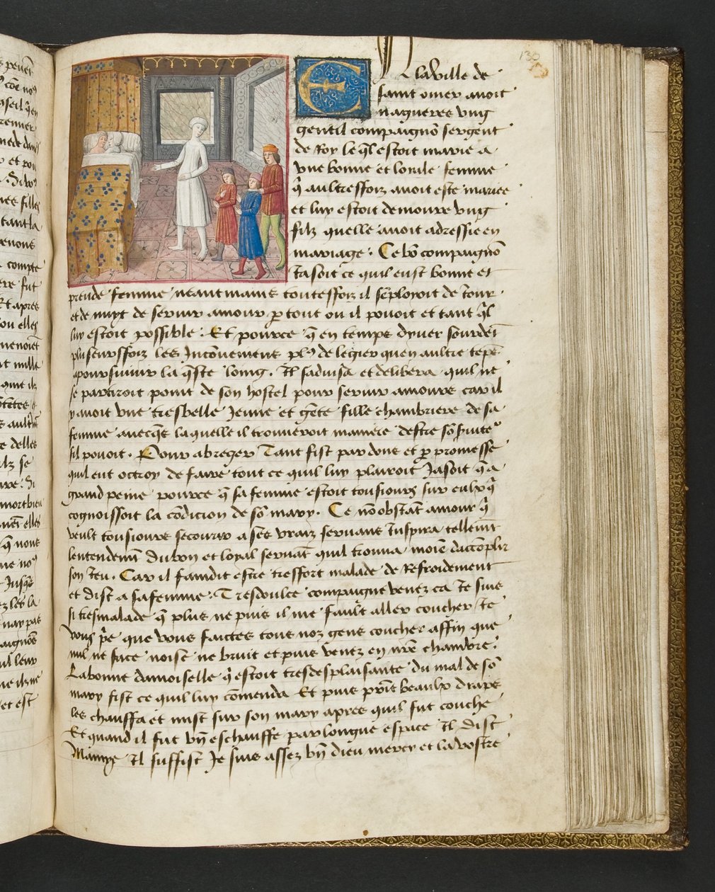 MS Hunter 252 130r-side fra Hundred New News, c.1461-62 af French School
