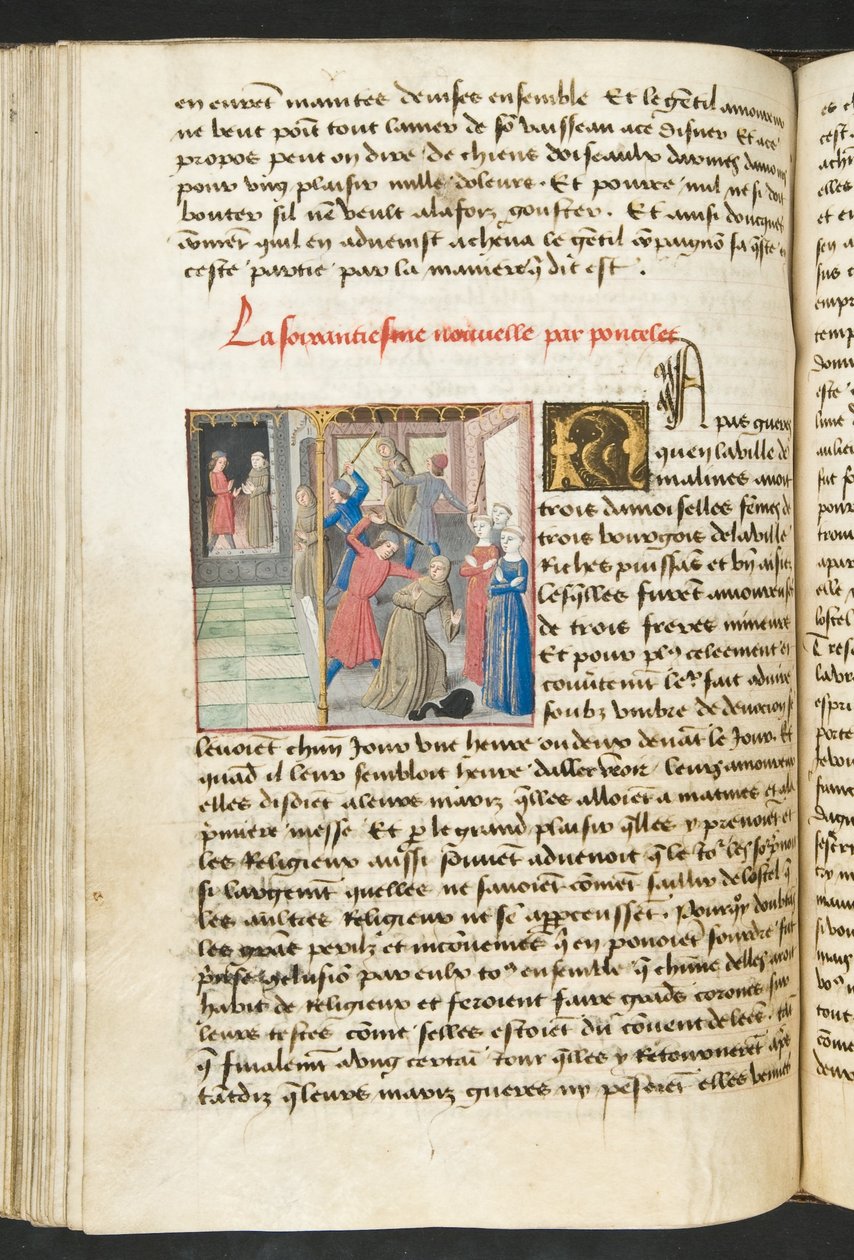 MS Hunter 252 132v Side fra Cent Nouvelles Nouvelles, c.1461-62 af French School