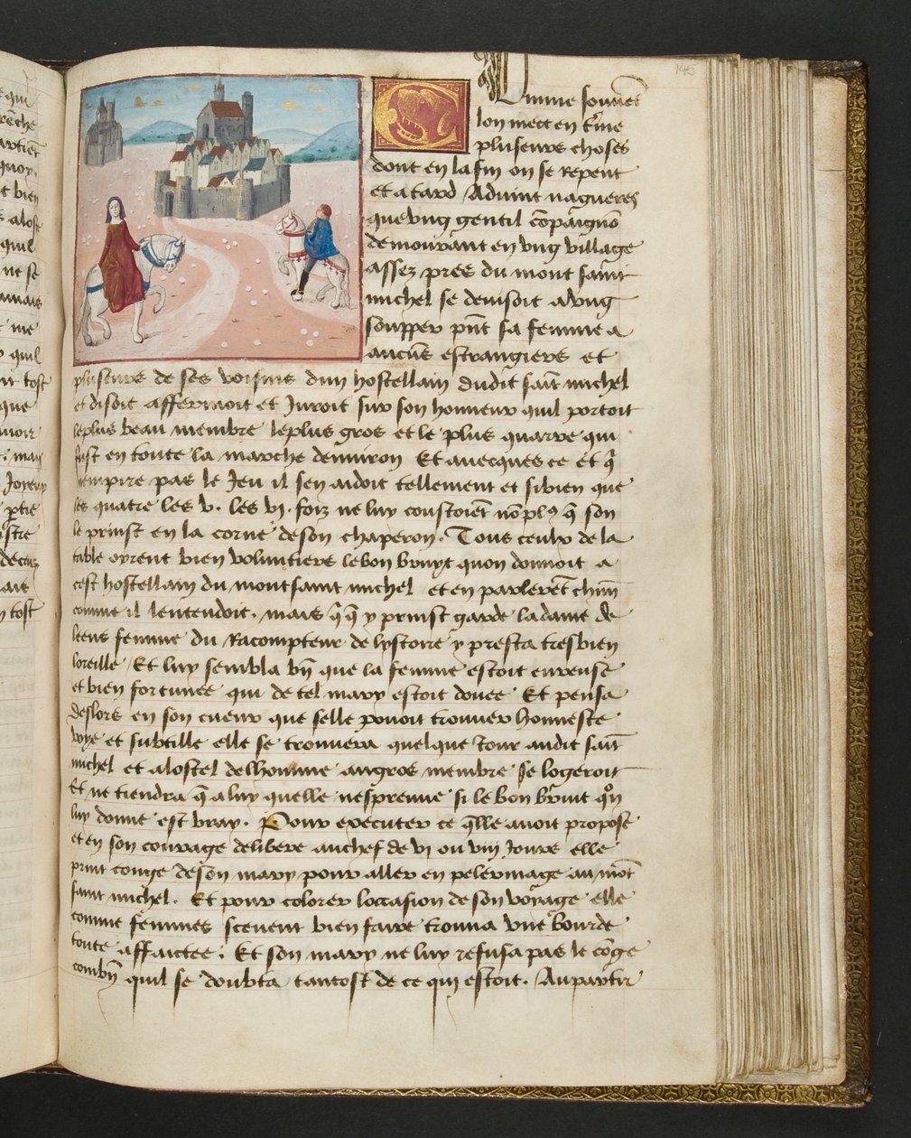 MS Hunter 252 145r-side fra Hundred New News, c.1461-62 af French School