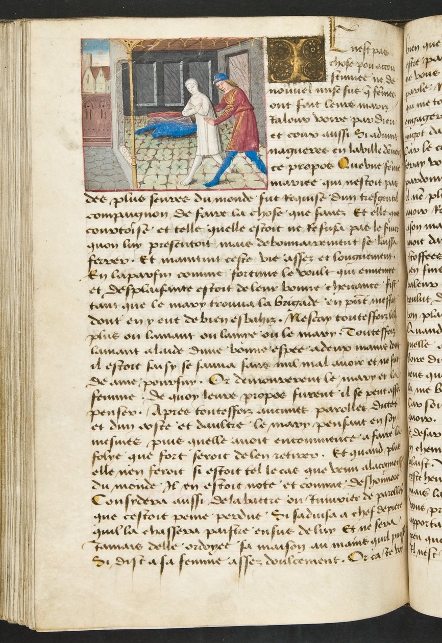 MS Hunter 252 149v Side fra Cent Nouvelles Nouvelles, c.1461-62 af French School