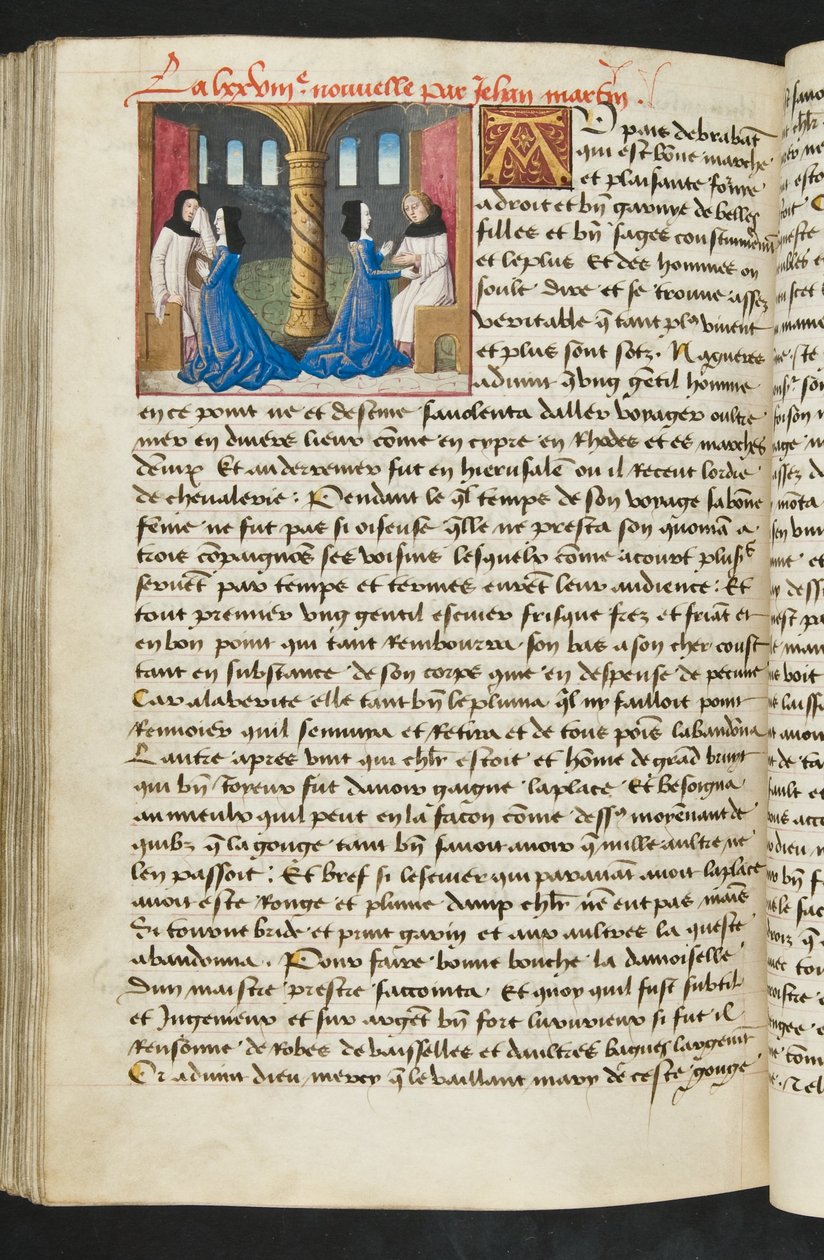 MS Hunter 252 165v Side fra Cent Nouvelles Nouvelles, c.1461-62 af French School
