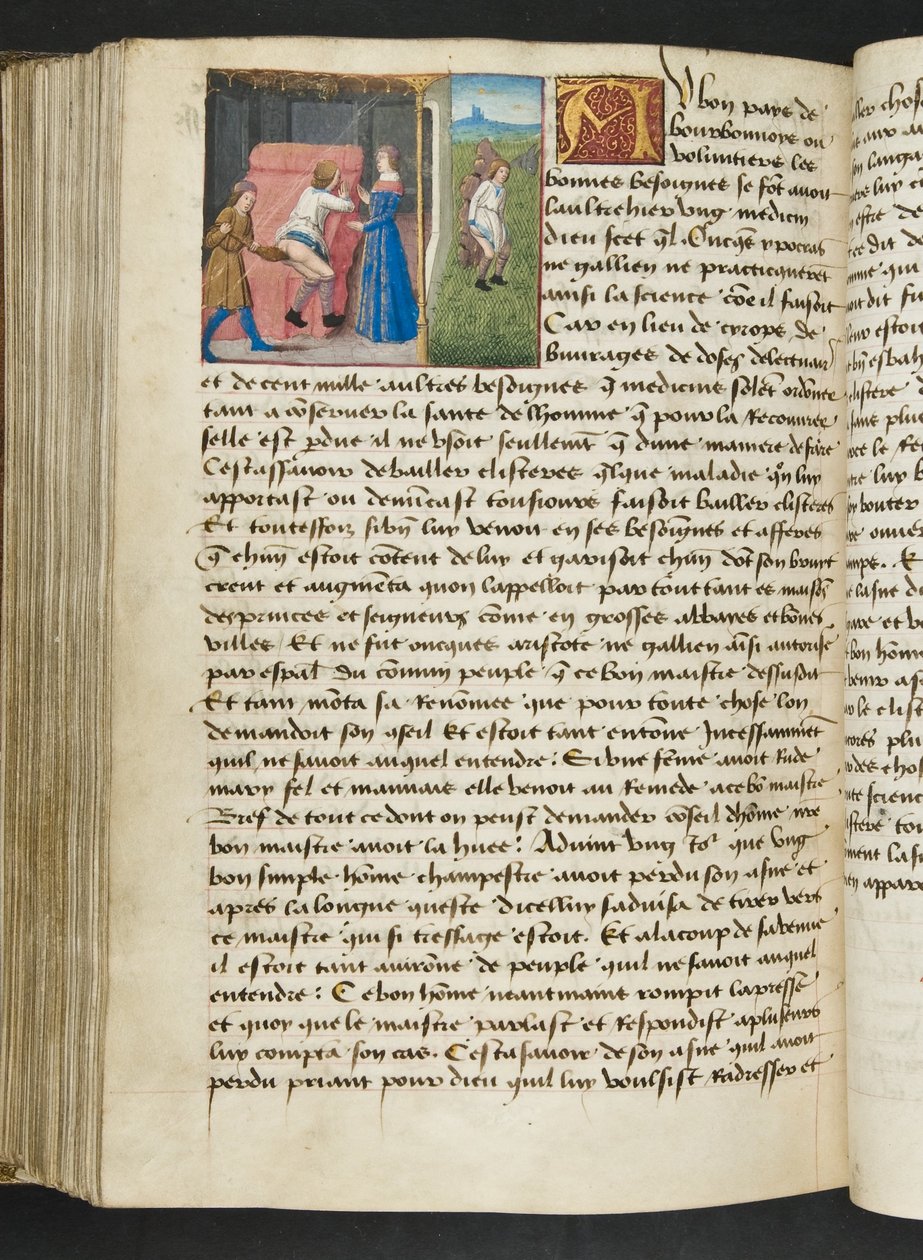 MS Hunter 252 167v Side fra Cent Nouvelles Nouvelles, c.1461-62 af French School