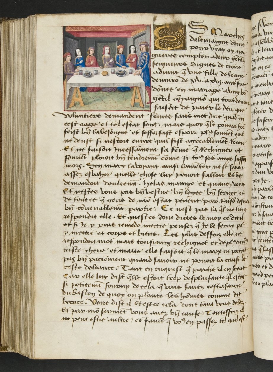 MS Hunter 252 168v Side fra Cent Nouvelles Nouvelles, c.1461-62 af French School