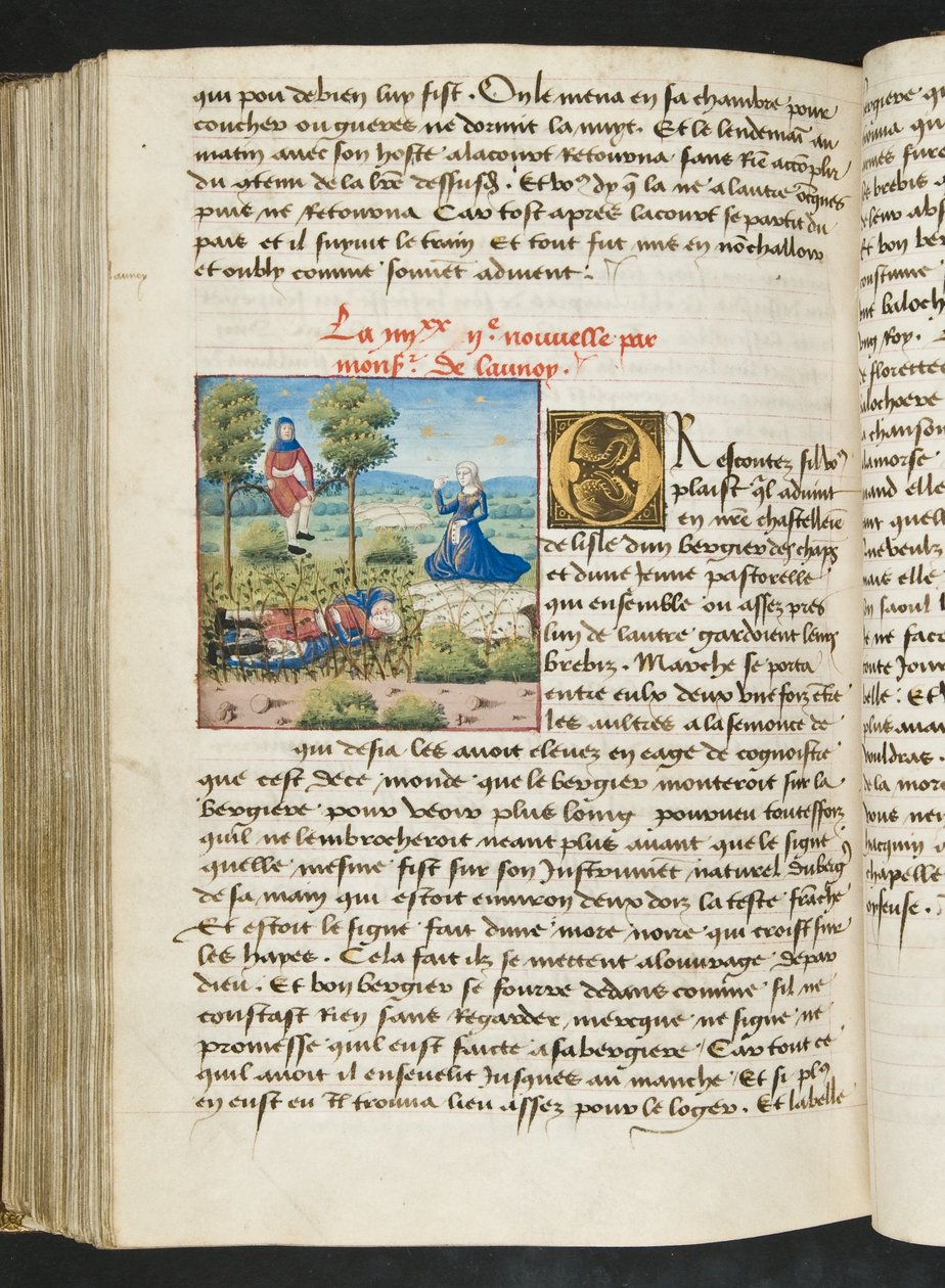 MS Hunter 252 172v Side fra Cent Nouvelles Nouvelles, c.1461-62 af French School