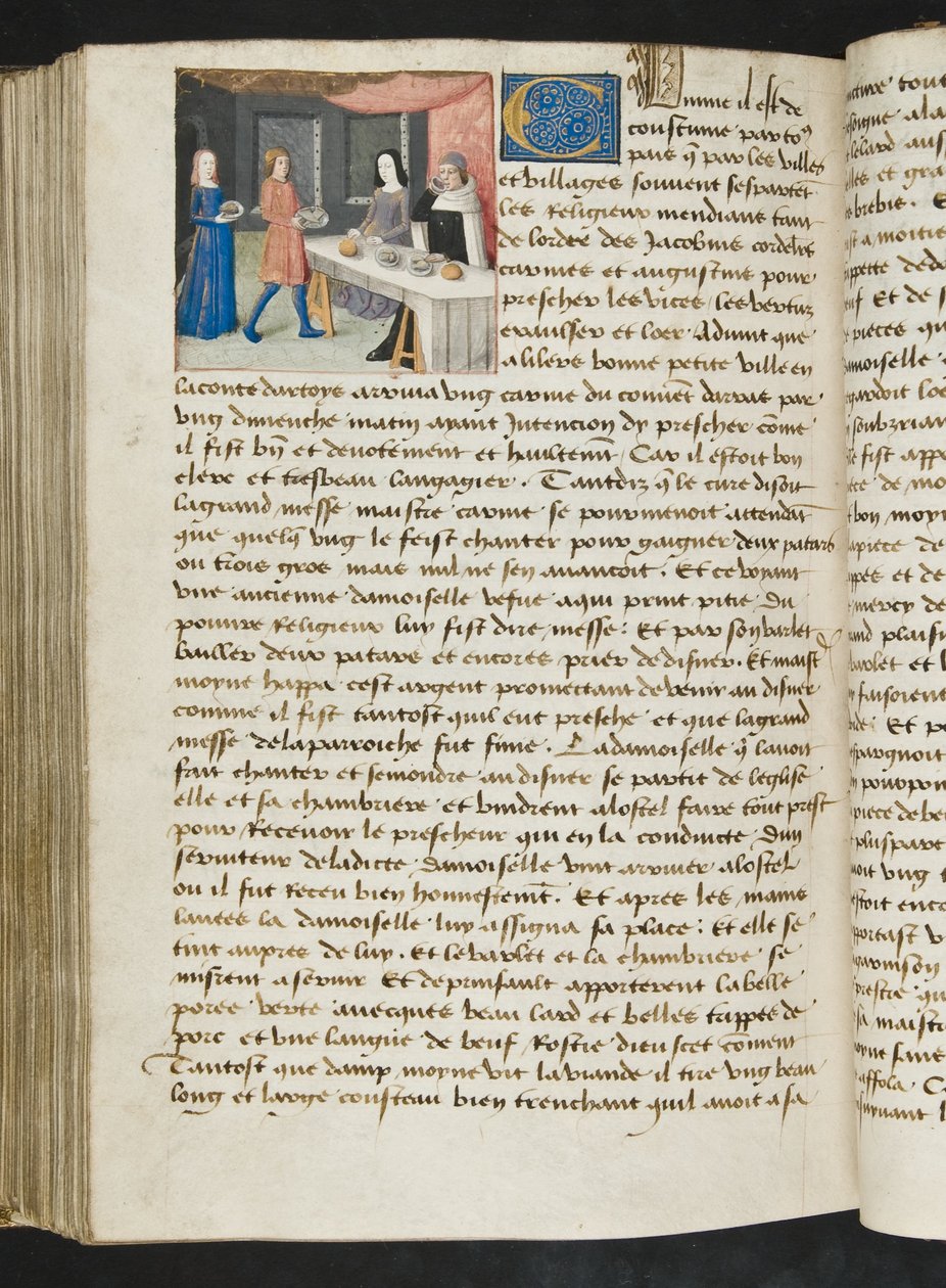 MS Hunter 252 173v Side fra Cent Nouvelles Nouvelles, c.1461-62 af French School