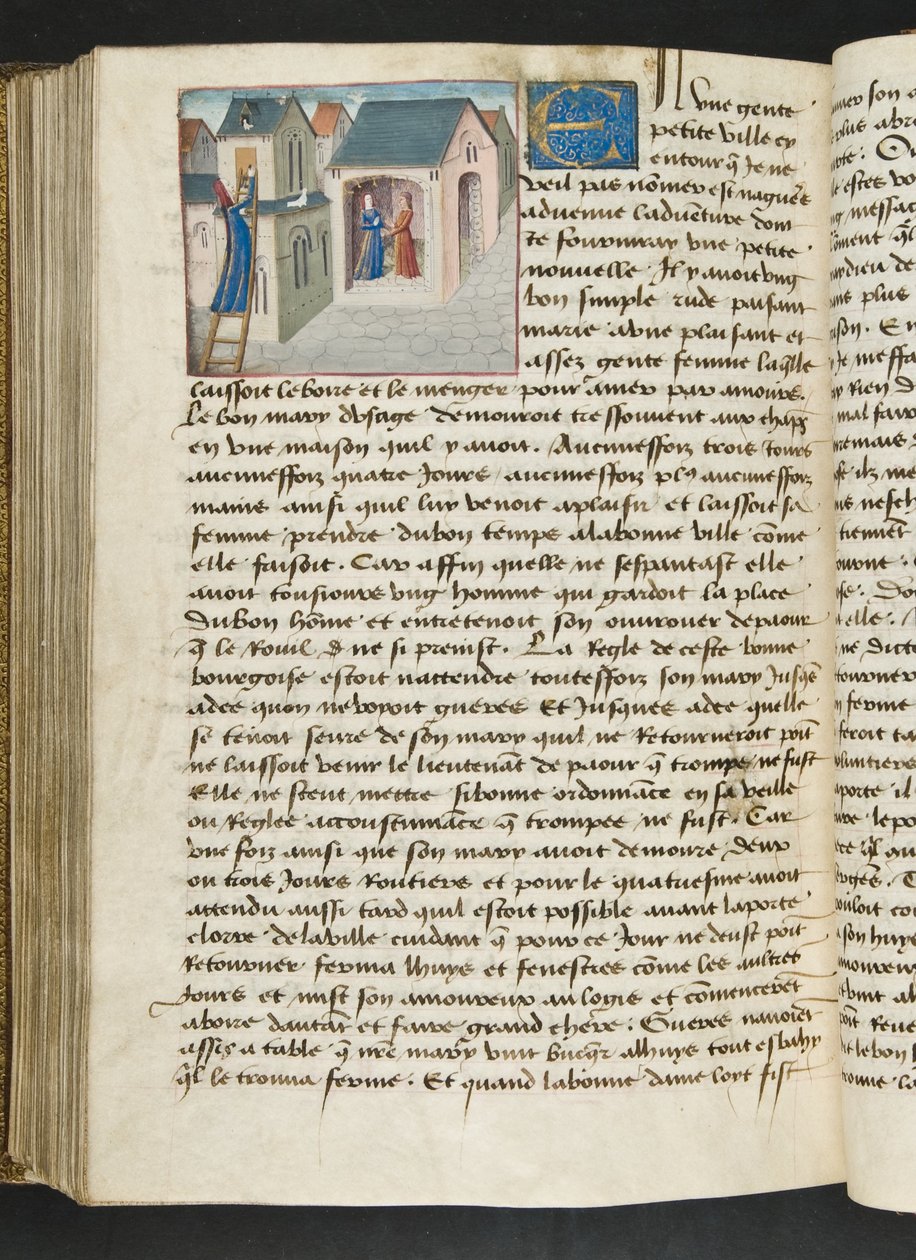 MS Hunter 252 181v Side fra Cent Nouvelles Nouvelles, c.1461-62 af French School