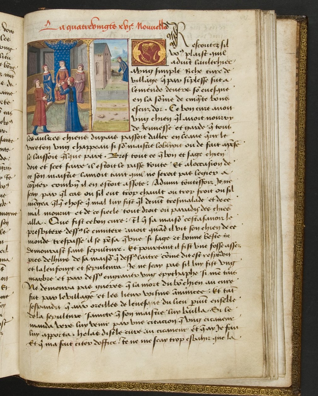 MS Hunter 252 192r Side fra Hundred New News, c.1461-62 af French School
