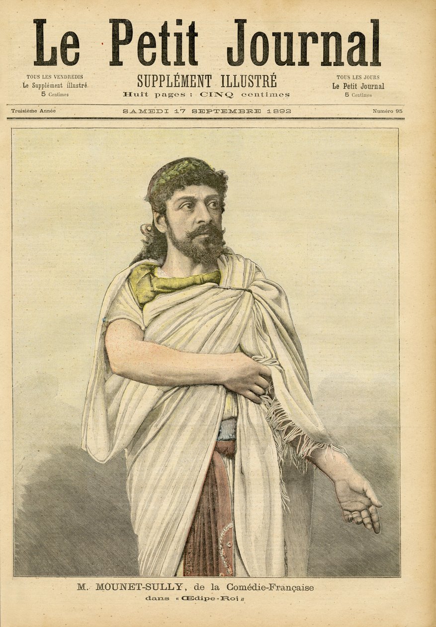 M. Mounet-Sully i Oedipus Rex på Comédie-Française, forsiden af ​​