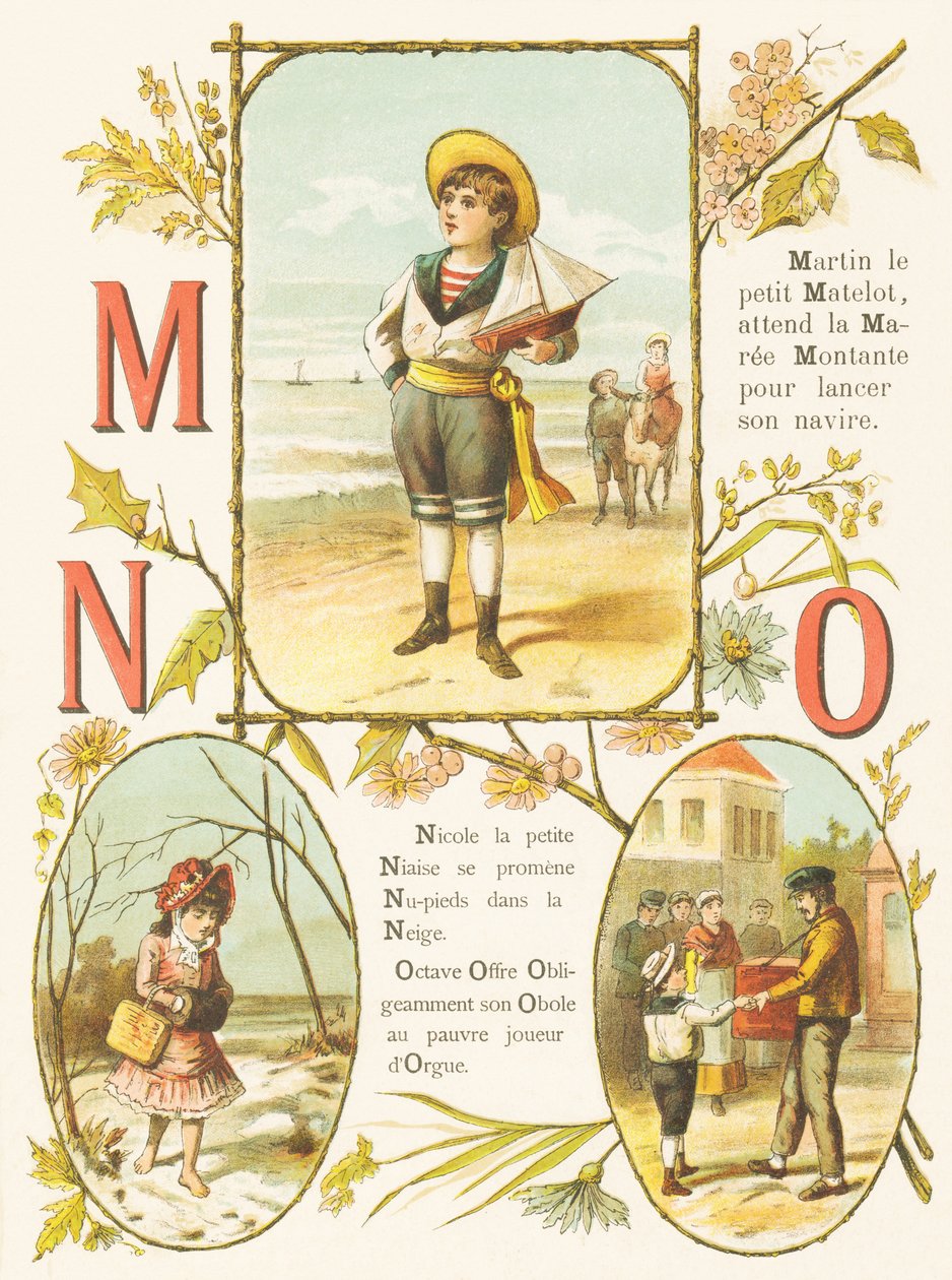 M N W: Sømand, Maree, Niaise, Barfodet, Sne, Obole, Orgel af French School
