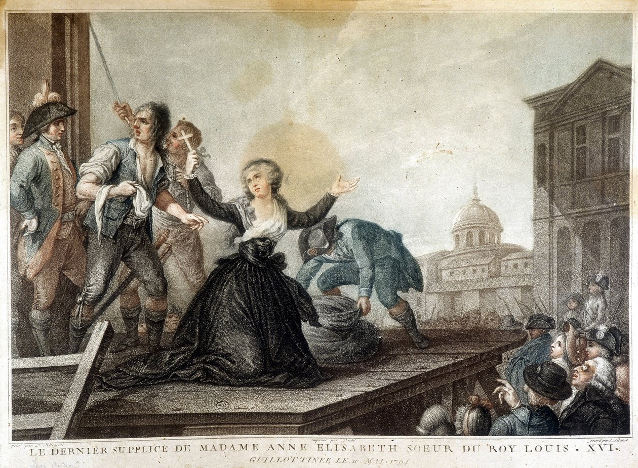 Madame Anne Elisabeth, søster af King Louis XVI (1764-1793), Guillotine af French School