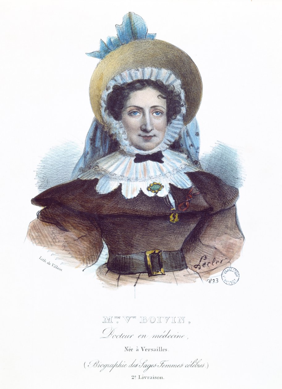 Madame Boivin (1783-1841) fra en bog om berømte kvinder, 1833 af French School