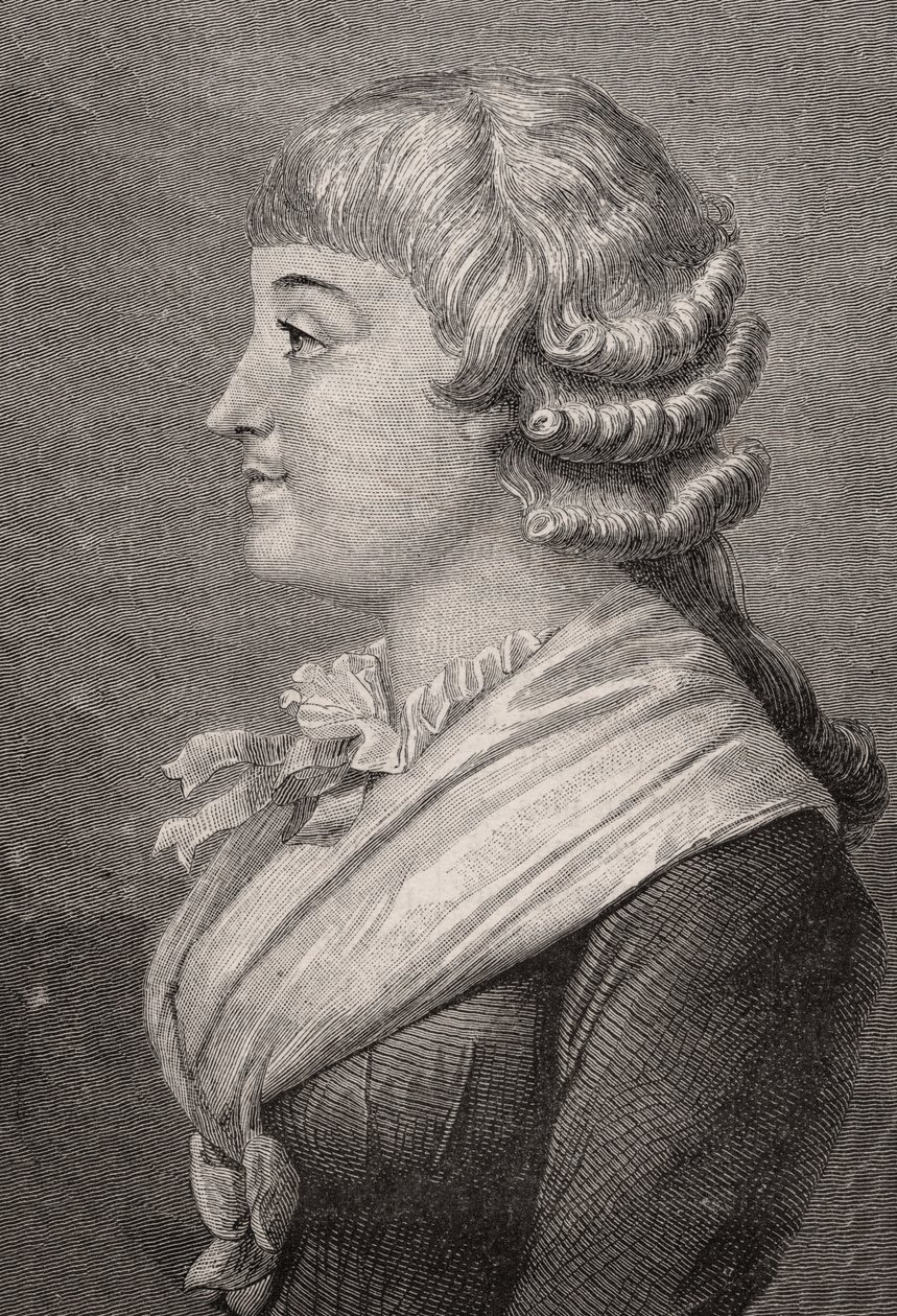 Madame Roland, graveret af Stephane Pannemaker (1847-1930) efter Rambert, fra 