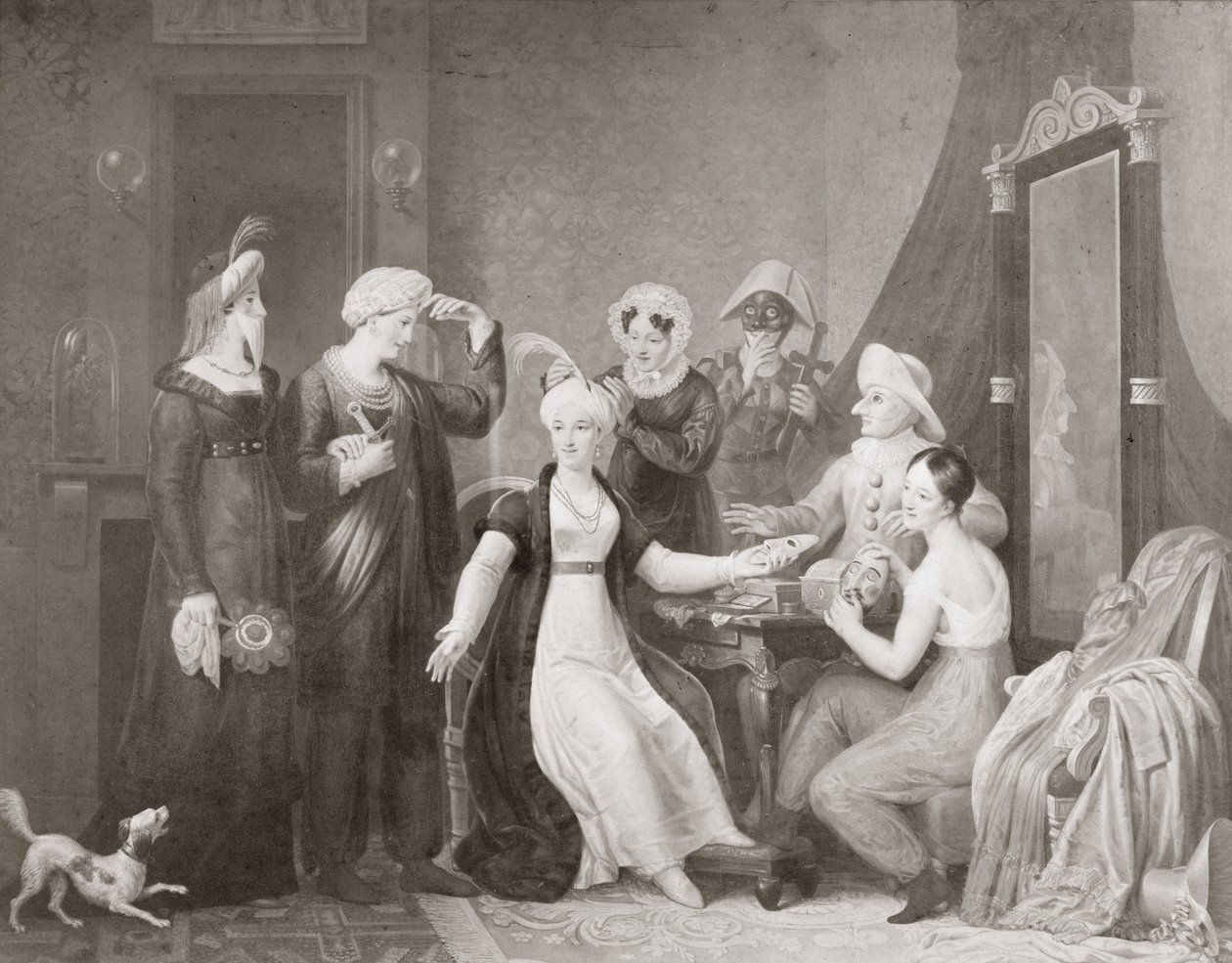 Mademoiselle Mars (1779-1847) i The Three Sultanas af French School