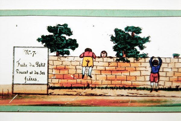 Magic Lantern-billede, der illustrerer en scene fra eventyret 