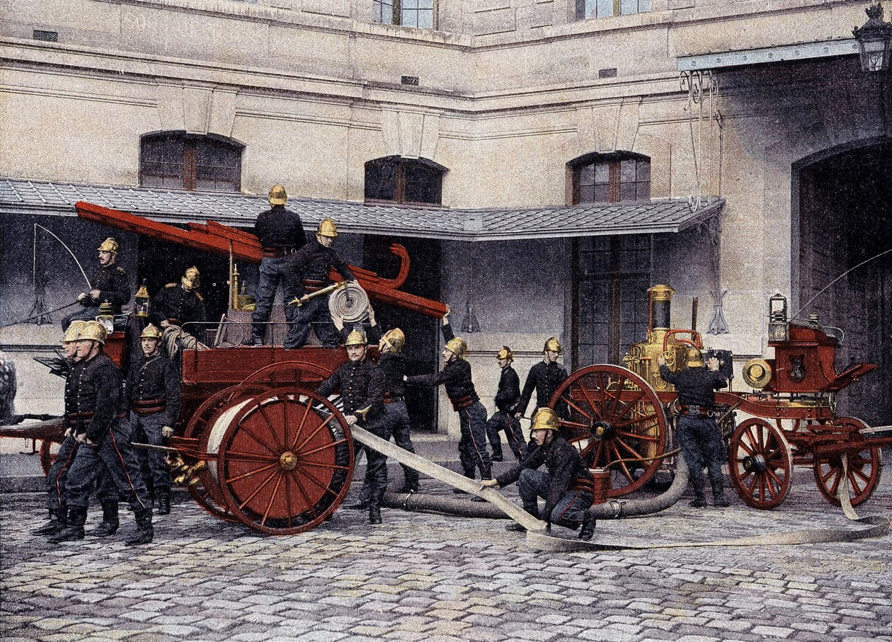 Generelle manøvrer for brandmændene i Paris - i "Album militaire"" - Brandmænd af French School
