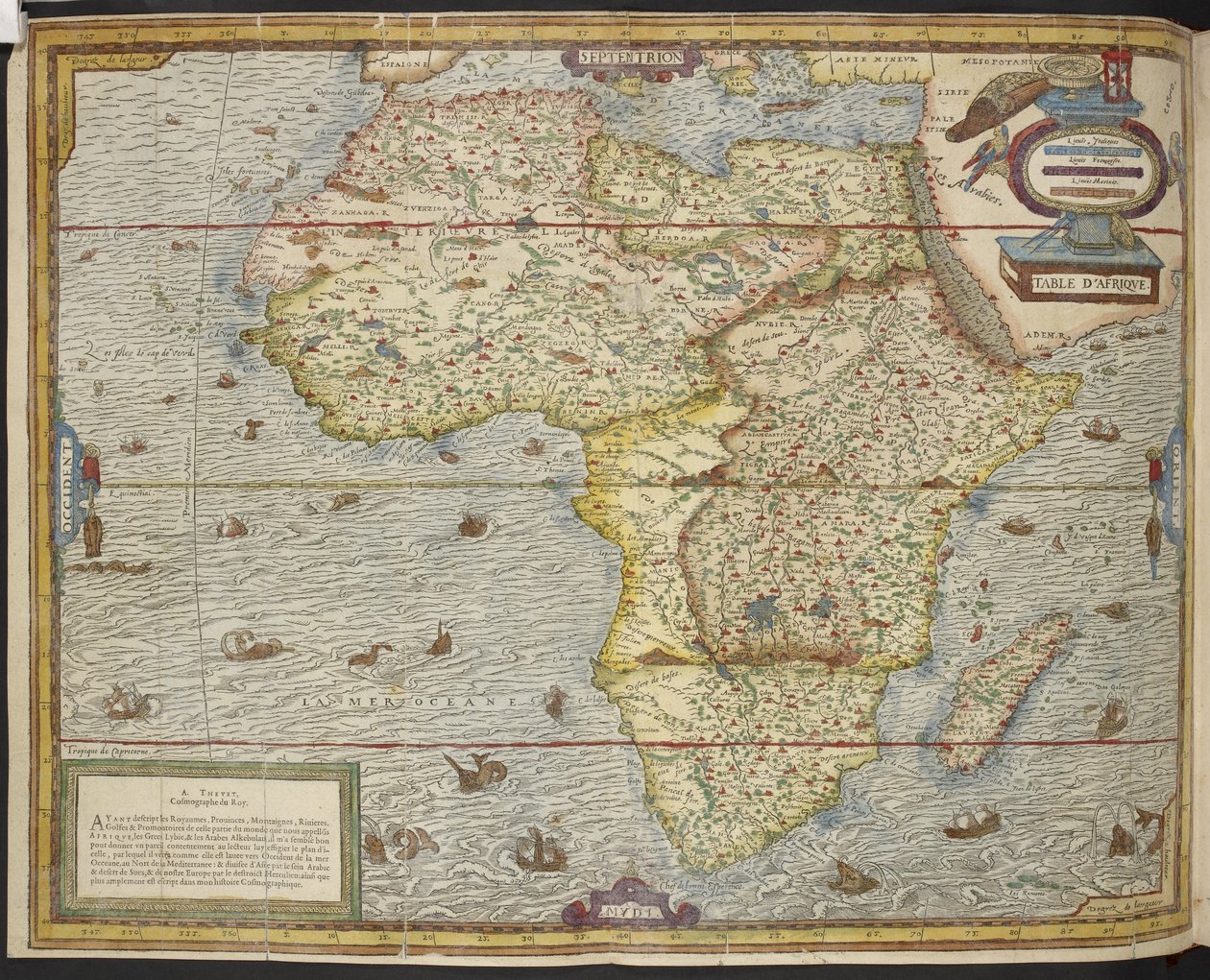 Kort over Afrika, Table d