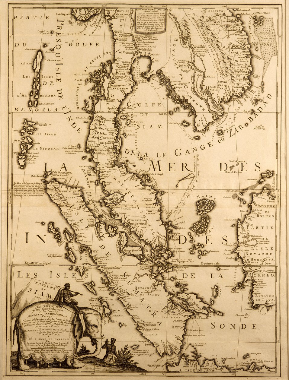 Kort over Sydøstasien, 1687 (blæk på papir) af French School