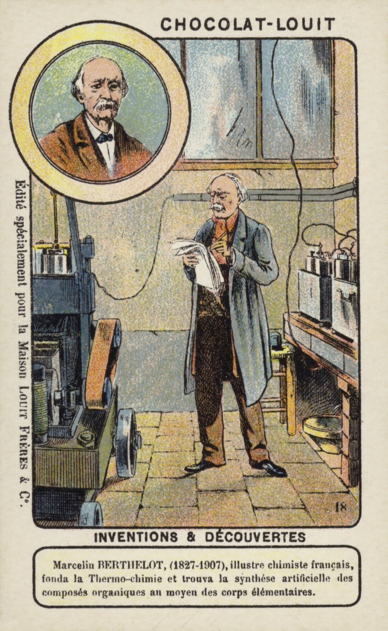 Marcelin Berthelot, fransk kemiker (chromolitho) af French School