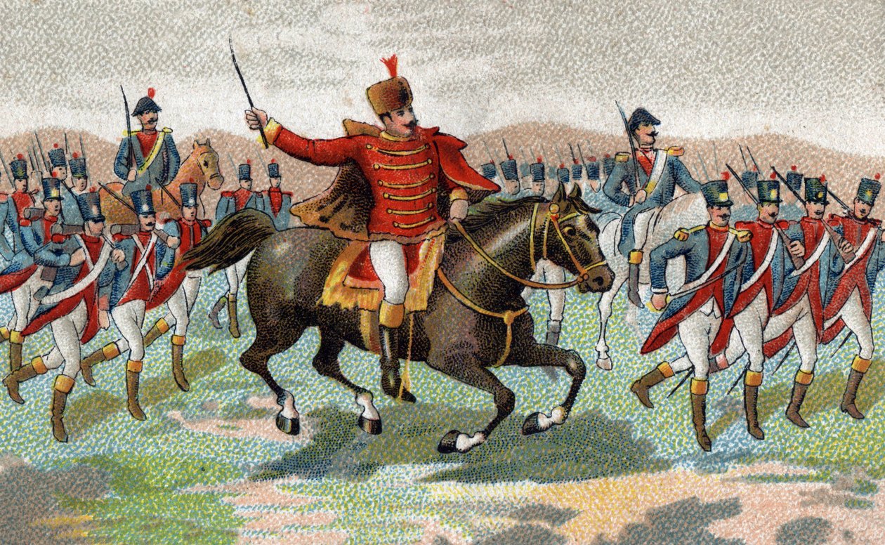 Marechal Joachim Murat i slaget ved Iena (Tyskland, 14. oktober af French School