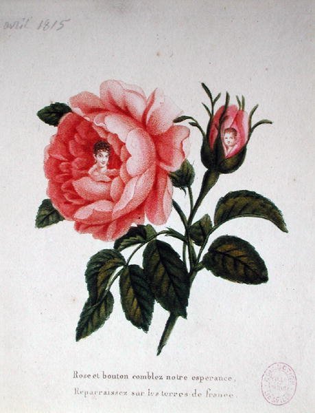 Marie-Louise (1791-1847) med sin søn kongen af Rom (1811-32) af French School