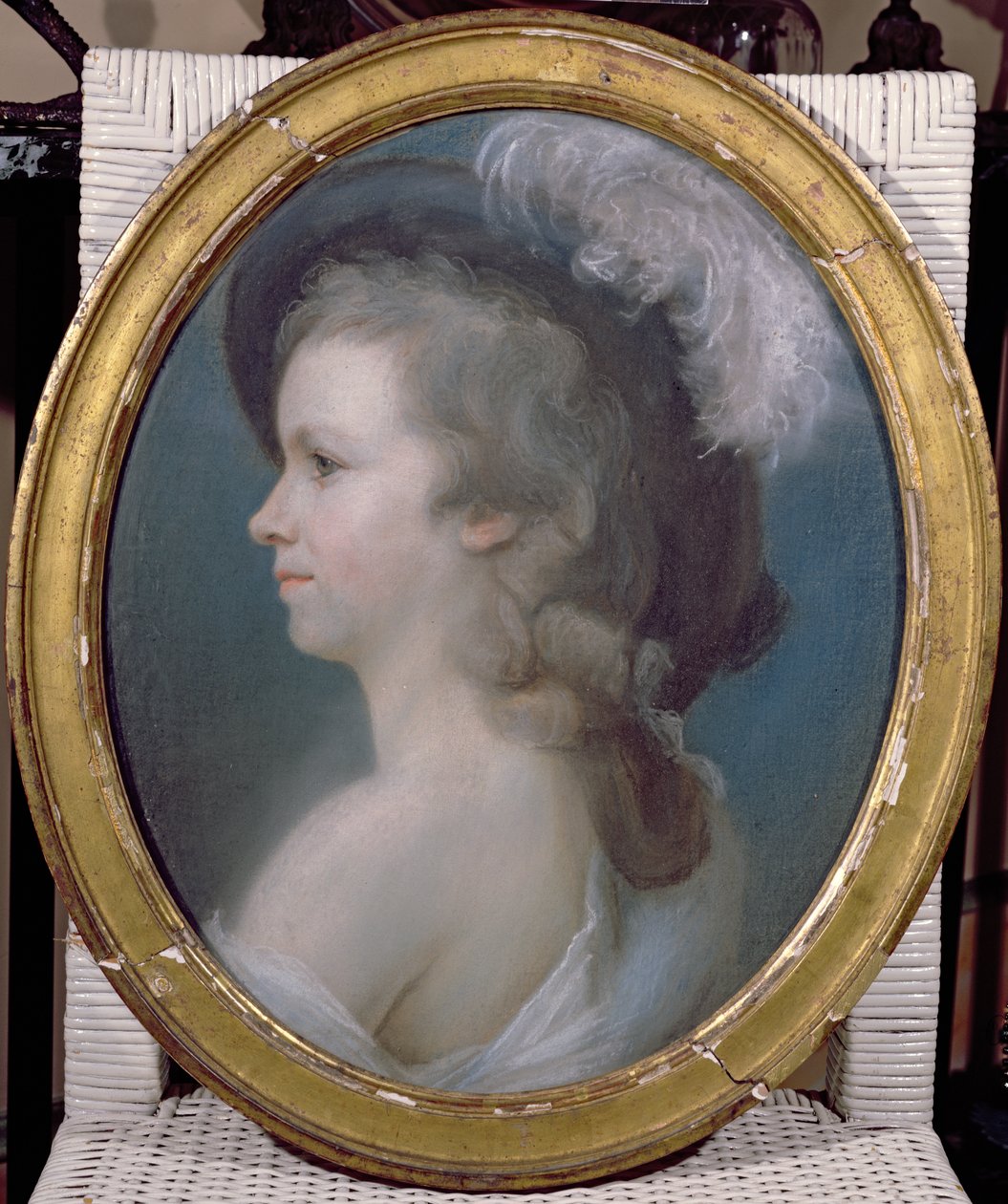 Marie Anne Paulze (1758-1836) som ung pige af French School