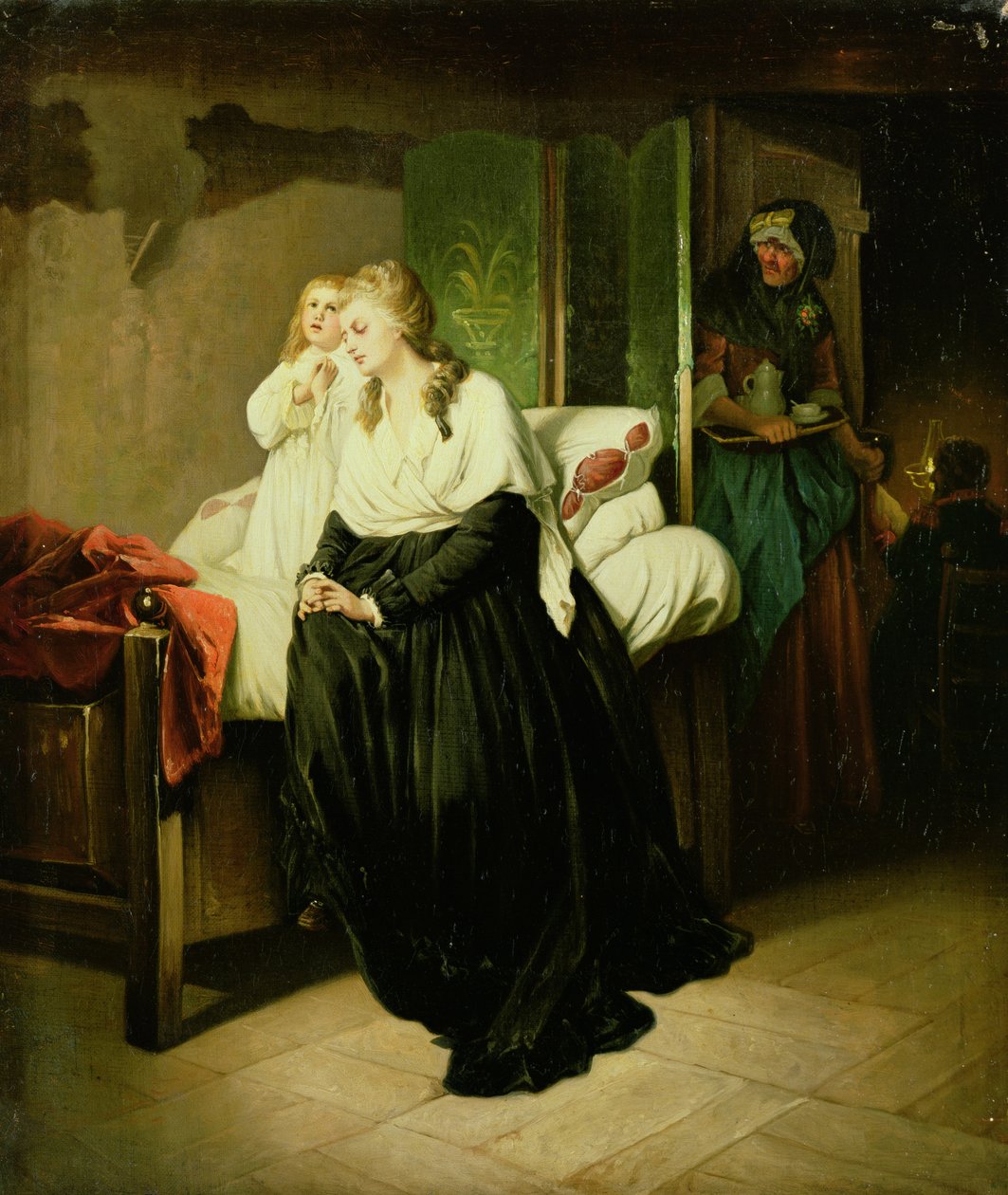 Marie Antoinette afgår til sin henrettelse (en af par) af French School