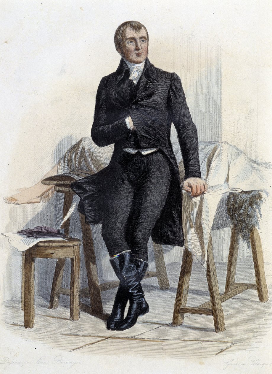 Marie Francois Xavier Bichat (1771-1802), fransk medicinsk biolog og fysiolog - i "Le Plutarque francais", af Mennechet, Paris af French School
