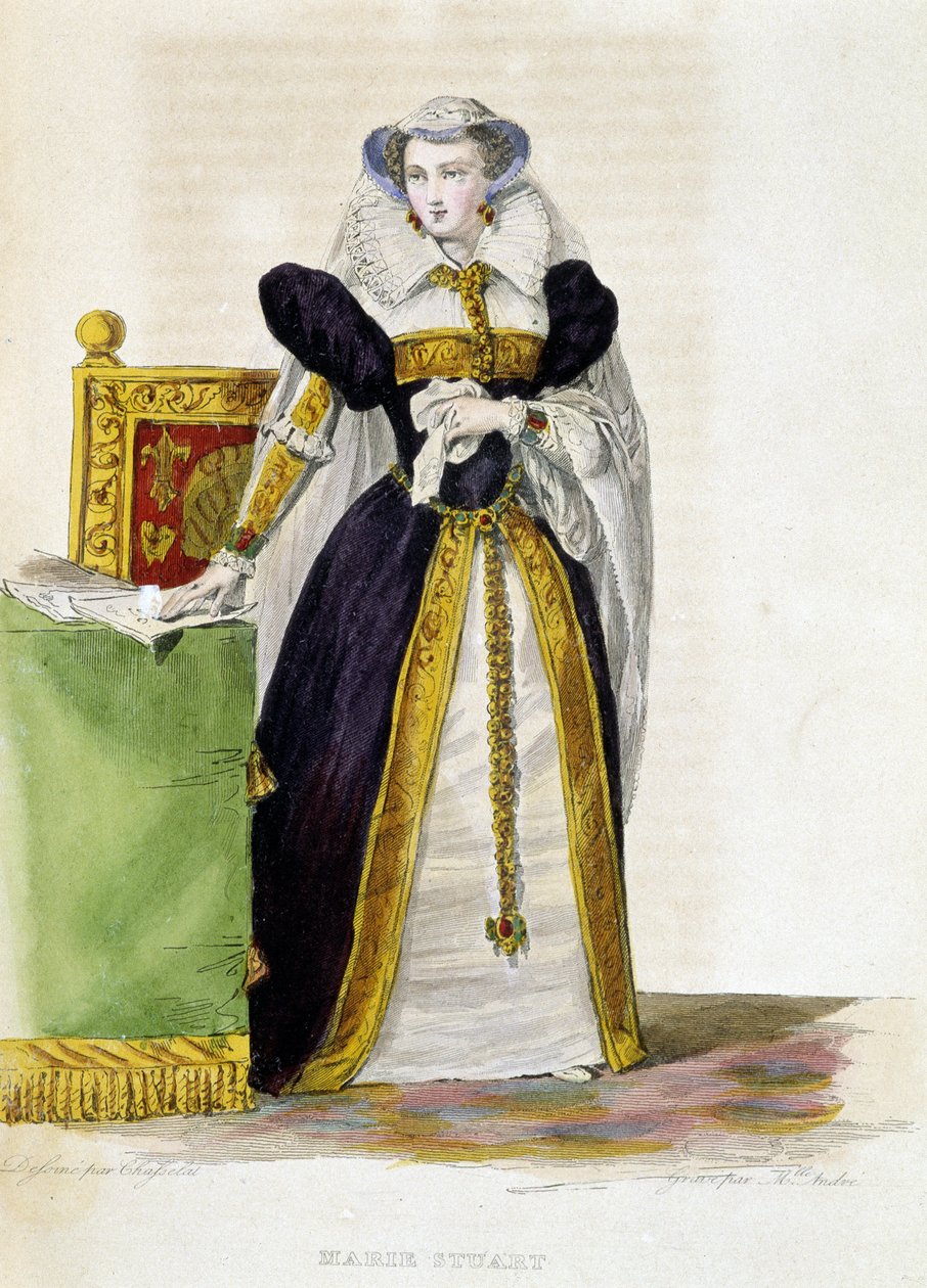 Mary Stuart - i "Le Plutarque Français" af Mennechet af French School