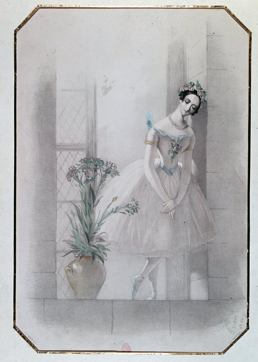 Marie Taglioni i ""la Sylphide"", italiensk opera af French School