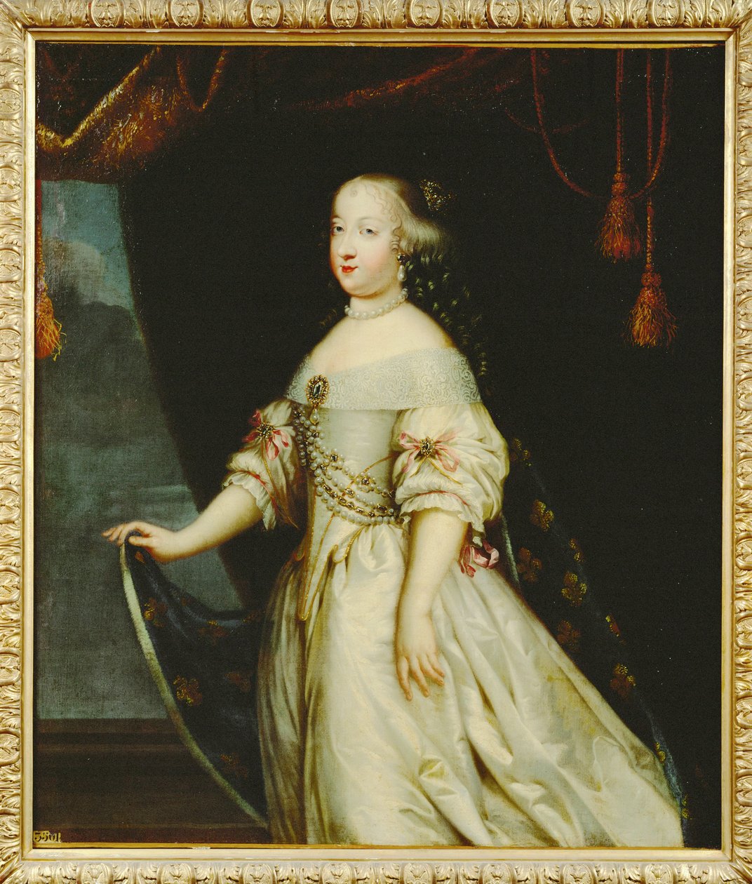 Marie Thérèse af Østrig, dronning af Frankrig ... (maleri på lærred) af French School