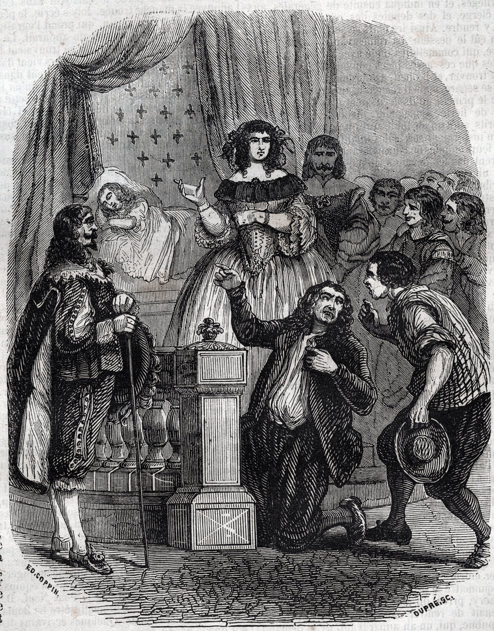Marie de Medicis (1573-1642), dronning af Frankrig og regent af kongeriget for sin søn, sover i sengen - Marie de 