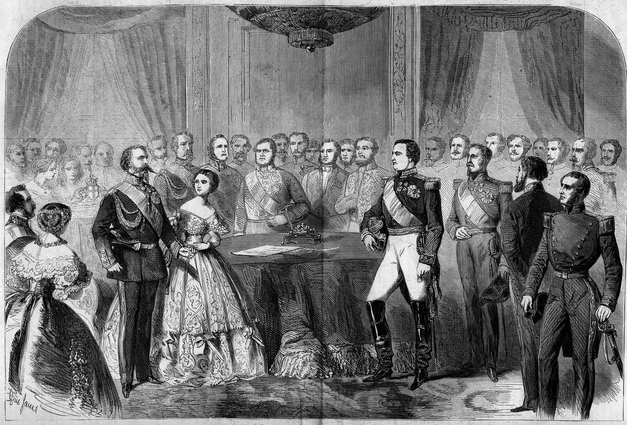 Ægteskab mellem prins Napoleon (1822-1891) og prinsesse Clotilde af Savoyen (1843-1911) af French School