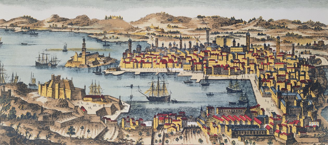 Marseille i slutningen af det 17. århundrede af French School